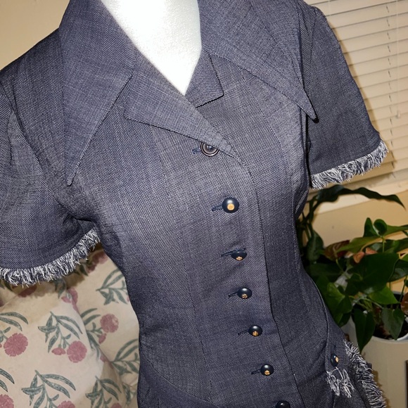 Authentic Vintage Chanel Denim Dress Size 38 - Picture 6 of 13